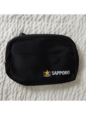 SAPPORO Waist Bag BNIP Black Belt Bag One Size Fits Most Gold Star